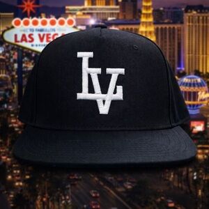 Black Cap with White LV Logo